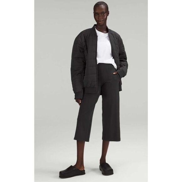 Lululemon Black Align Wide Leg Crop 23" size 4 - Picture 2 of 13